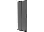 Mexen Velar L Paratia Vasca Da Bagno 2 Ante Scorrevoli 70 X 150 Cm, Grafite, Nero - 896-070-003-41-70