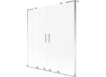 Mexen Velar L Duo Paratia Da Vasca Da Bagno Scorrevole A 2 Ante 140 X 150 Cm, Brina, Cromo - 896-140-003-32-01