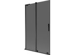 Mexen Velar L Paratia Vasca Da Bagno Scorrevole A 2 Ante 110 X 150 Cm, Grafite, Nero - 896-110-003-41-70