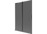 Mexen Velar L Paratia Per Vasca Da Bagno A 2 Ante Scorrevole 120 X 150 Cm, Grafite, Canna Di Fucile - 896-120-003-41-95