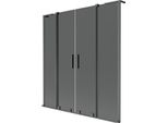 Mexen Velar L Duo Paravento Da Vasca Da Bagno A 2 Ante Scorrevole 160 X 150 Cm, Grafite, Gun Metal - 896-160-003-42-95