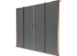 Mexen Velar L Duo Paratia Per Vasca Da Bagno A 2 Pannelli Scorrevoli 180 X 150 Cm, Grafite, Oro Rosa - 896-180-003-42-60