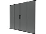 Mexen Velar L Duo Paratia Da Vasca Da Bagno A 2 Ante Scorrevoli 170 X 150 Cm, Grafite, Nero - 896-170-003-42-70