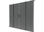Mexen Velar L Duo Paratia Da Bagno Con 2 Ante Scorrevoli 200 X 150 Cm, Grafite, Grigio Canna Di Fucile Spazzolato