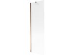 Mexen Next Paratia Per Vasca Da Bagno A 1 Anta 60 X 150 Cm, Righe, Oro Rosa - 895-060-000-00-09-60