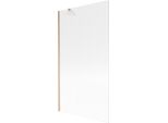 Mexen Next Paratia Per Vasca Da Bagno A 1 Anta 100 X 150 Cm, Righe, Rame Spazzolato - 895-100-000-00-09-65