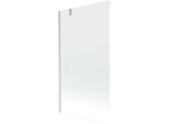 Mexen Next Paratia Per Vasca Da Bagno A 1 Anta 100 X 150 Cm, Trasparente, Nichel Spazzolato - 895-100-000-00-00-97