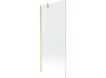 Mexen Next Paratia Per Vasca Da Bagno A 1 Anta 80 X 150 Cm, Trasparente, Oro Spazzolato - 895-080-000-00-00-55