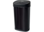 Rijoka Sensor Cestino Per Rifiuti 50L - Acciaio Inox - Chiusura Morbida - Senza Impronte Digitali - Design Moderno - Nero