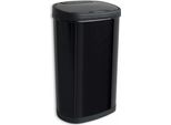Rijoka Sensor Cestino Per Rifiuti 50L - Con 2 Scomparti 20L + 30L - Acciaio Inossidabile - Separazione Dei Rifiuti - Chiusura Morbida - Senza Impronte Digitali - Design Moderno - Nero