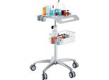 Carrello Mobile - Carrello Medico Regolabile Con Cestino Portaoggetti