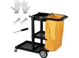 Carrello Per Le Pulizie Carrello Per Le Pulizie Professionali Con 3 Scomparti - Sacco Per I Rifiuti - Carrello Per Hotel - Carrello Per Lo Straccio