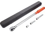 Set Di Chiavi Dinamometriche 1/2" - 34-340Nm - Per Biciclette E Moto - Precisione ± 3% - Con 2 Aste Di Prolunga Da 127 E 76,2 Mm - Adattatore 1/2-1/4"" Incluso - Testa A Cricchetto A 72 Denti - Regolabile"