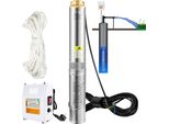 Pompa Per Pozzi Profondi Da 4 Pollici 370 W - Pompa Per Pozzi 110 L/Min - Pompa Sommersa Prevalenza Massima 44 M - Pompa Per Tubi 230 V 50 Hz - Pompa Per Sabbia In Acciaio Inox - Pompa Per Acqua 0-40°C