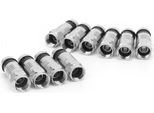 10 Pezzi RG6 Uk Schiacciato Tipo F Connettore F Cavo Antenna Video Satellitare Adattatore (F-007)