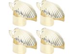 4Pcs Candle Snuffer Candle Extinguisher Metal Shell Pattern Automatic Candle Stopper For Candle Extinguishing (Gold)