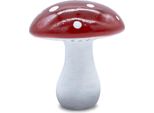 1.05 Sgabello In Ceramica Con Tetto Smaltato - Xxl / Circa 17 X 15 Cm - Fungo Decorativo (Grande)