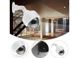 Telecamera Di Sicurezza Fittizia Forma Di Cupola Lampeggiante Telecamera Di Sicurezza Falsa Telecamera Di Rotazione A 360 Gradi