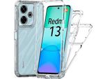 Custodia Trasparente Per Xiaomi Redmi 13 4G, Tpu Antiurto E Pc Ibrido Custodia Trasparente