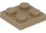 Piastre Lego® 2X2 3022 - 100 Pezzi Beige Scuro