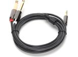 3.Cavo Audio Da 5 Mm A Doppio 6,35 Mm, Cavo Audio Da 3,5 Mm A Doppio 6,35 Mm, Cavo Audio Da 3,5 Mm Maschio A Doppio 6,35 Mm Maschio, Cavo Audio Con Connettori Da 3,5 Mm A Doppio 6,35 Mm, Connettore Placcato Oro Linea Audio, Cavo Audio