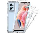 Custodia Trasparente Per Xiaomi Redmi Note 12 4G, Tpu Antiurto E Pc Ibrido Custodia Trasparente