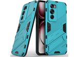 Custodia Per Oppo Reno12 Pro Custodia Protettiva Ibrida In Pc Tpu Antiurto Con Funzione Stand Blu