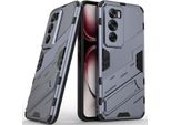 Custodia Per Oppo Reno12 Pro Custodia Protettiva Ibrida In Pc Tpu Antiurto Con Funzione Stand Grigio