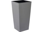 Fioriere Siena Garden Nizza Groove Grigio Effetto Scanalato, 40 X 75 Cm
