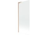 Mexen Next L Paratia Per Vasca Da Bagno A 1 Anta 80 X 150 Cm, Trasparente, Rame Spazzolato - 895-080-000-03-00-65