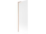 Mexen Next L Paratia Per Vasca Da Bagno A 1 Anta 70 X 150 Cm, Brina, Rame Spazzolato - 895-070-000-03-30-65