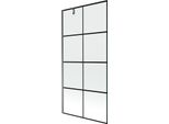 Mexen Next Paratia Doccia A 1 Anta 90 X 150 Cm, Griglia Nera, Gun Metal - 895-090-000-00-77-95
