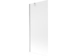 Mexen Next Paratia Da Bagno A 1 Anta 80 X 150 Cm, Smerigliata, Nichel Spazzolato - 895-080-000-00-30-97