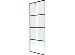 Mexen Next Paraschizzi Da Doccia A 1 Anta 70 X 150 Cm, Reticolo Nero, Rame Spazzolato - 895-070-000-00-77-65
