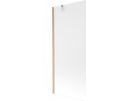 Mexen Next Paratia Da Bagno A 1 Anta 80 X 150 Cm, Smerigliato, Rame Spazzolato - 895-080-000-00-30-65