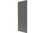 Mexen Next Paratia Vasca Da Bagno 1-Anta 70 X 150 Cm, Grafite, Oro Spazzolato - 895-070-000-00-40-55