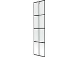 Mexen Next Paratia Per Vasca Da Bagno A 1 Anta 50 X 150 Cm, Griglia Nera, Nichel Spazzolato - 895-050-000-00-77-97