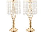 Portafiori Dorati 49 Cm - Set Di 12 Vasi Di Fiori Moderni Per Decorazioni Di Matrimonio - Vasi Eleganti Per Eventi