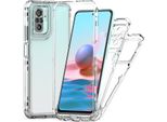 Custodia Trasparente Per Xiaomi Redmi Note 10 4G / Note 10S, Tpu Antiurto E Pc Ibrido Custodia Trasparente