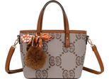 Gallantry, Borsa Da Donna Con Stampa E Sciarpa Con Pompon, Marrone