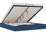 Vidaxl Ottoman Letto Senza Materasso Blu 160X200 Cm Tessuto