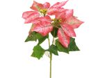 Stella Di Natale Artificiale Rosso Rosa 35Cm 6 Pezzi 2 Fasci Decorazione Di Natale