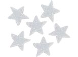 Stella Glitter 1,5 Cm Decorazione A Pioggia Bianco Decorazione Natalizia Stelle Glitter 144Pcs