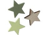 Stelle Decorazione Stelle In Legno Shaker Verde Naturale 3,5Cm Decorazione Natalizia Scandi 72 Pz