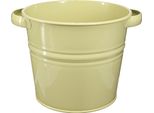 Vaso Decorativo In Metallo Verde-Giallo Fioriera 31X26X21,5 Cm Moderno E Robusto