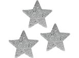Decorazione A Spargimento Stelle Glitter Argento Ø6,5 Cm Decorazione Da Tavola Natalizia 36 Pezzi
