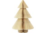 Albero Di Natale Di Carta Albero Di Natale Crema Oro 30Cm Decorazione