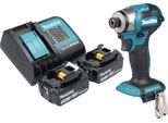 Avvitatore A Impulsi A Batteria Makita Dtd 173 Sf 18 V 180 Nm 1/4" Brushless + 2X Batteria Ricaricabile 3,0 Ah + Caricabatterie"