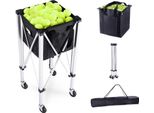 Tennisballkorb für 180 Bälle - Ballwagen mit Ballhopper - Ballsammelkorb für Tennis - Sportgeräte Zubehör - Tennisplatz