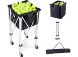 Carrello Per Palline Da Tennis Con Ruote - Cestino Pieghevole Per 150 Palline - Pratico Accessorio Da Tennis Per Allenatori E Giocatori